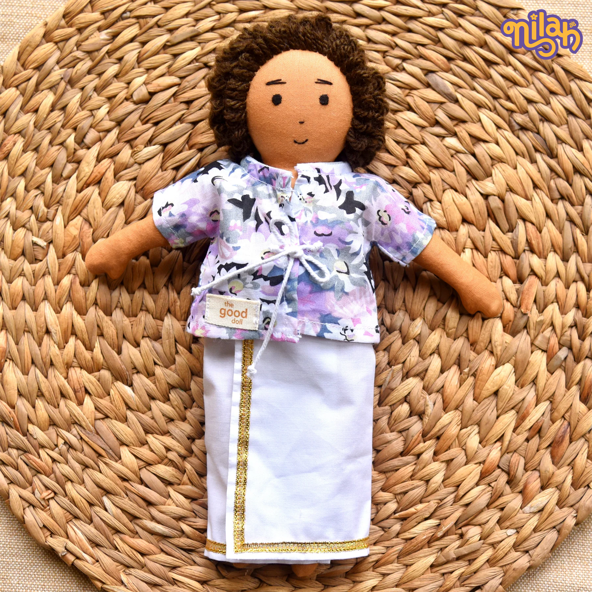 Raagu playing mischief with festival flowers