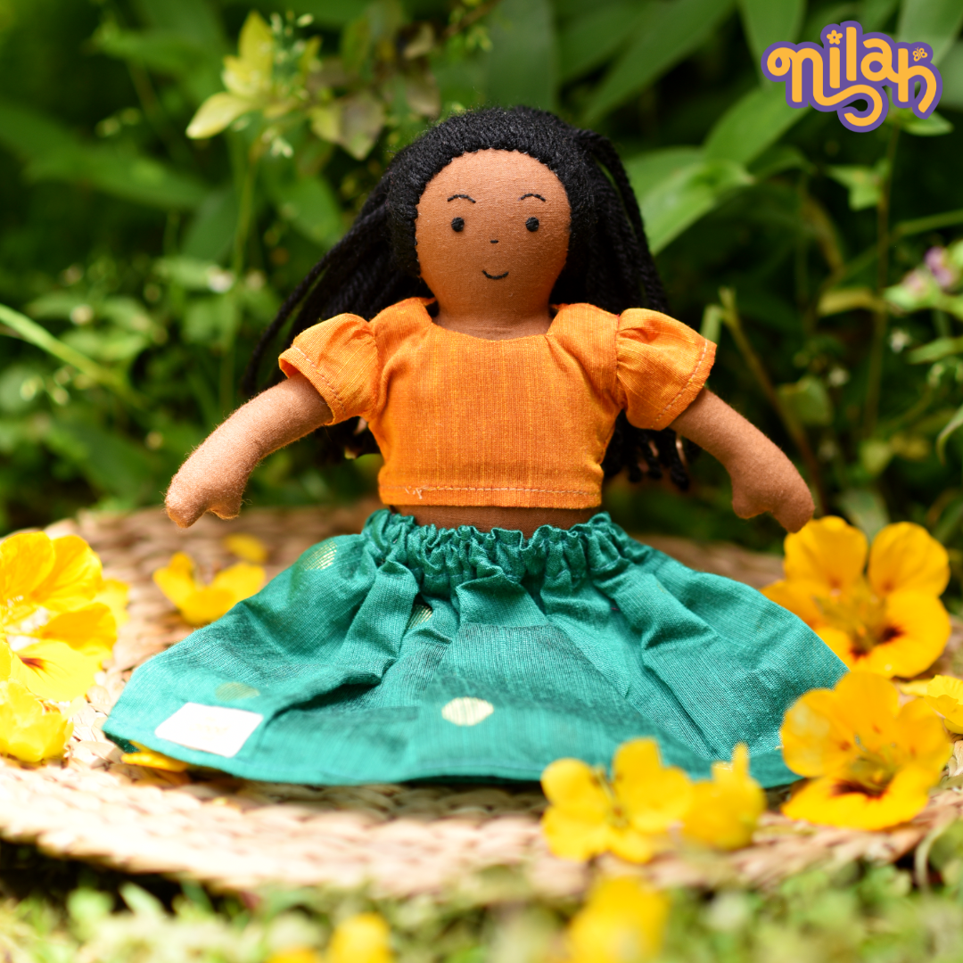 Malar crafting her version of flowers and Diyas