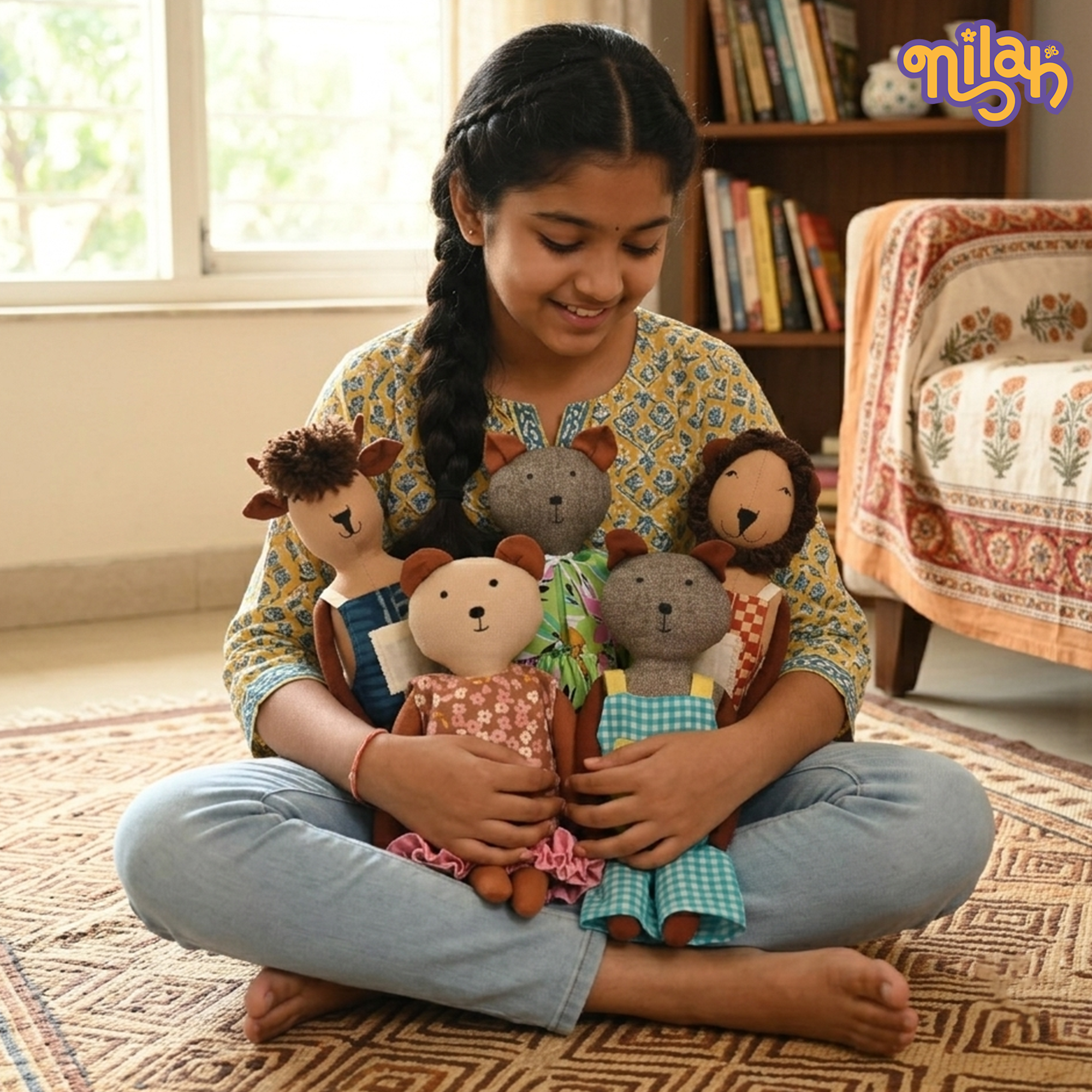 Nilah's Friends – Handmade Soft Doll Set (5 Dolls)