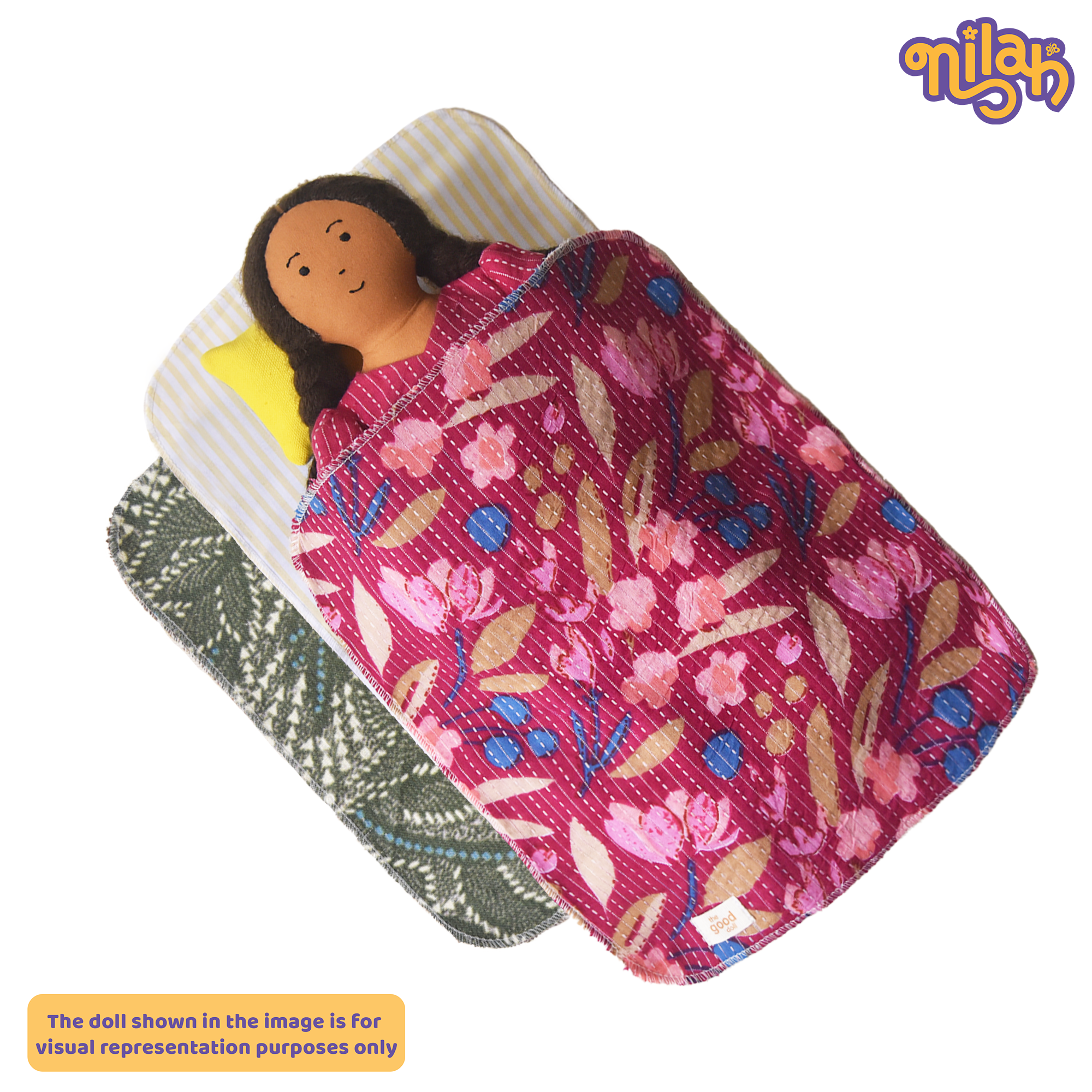 Doll Cozy Bed – Handmade Accessory for Soft Dolls