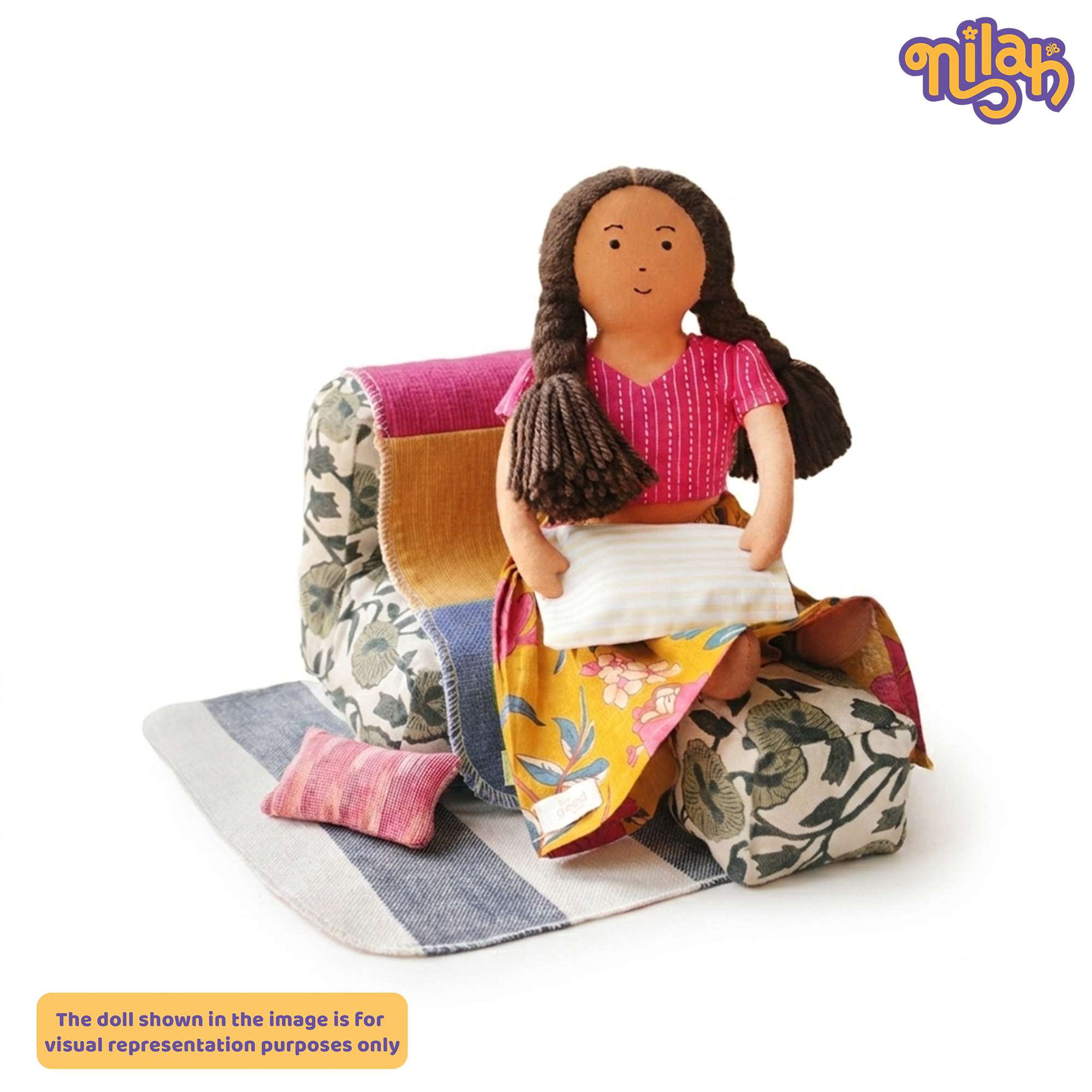 Doll Sofa Set – Handmade Furniture Accessory for Soft Dolls
