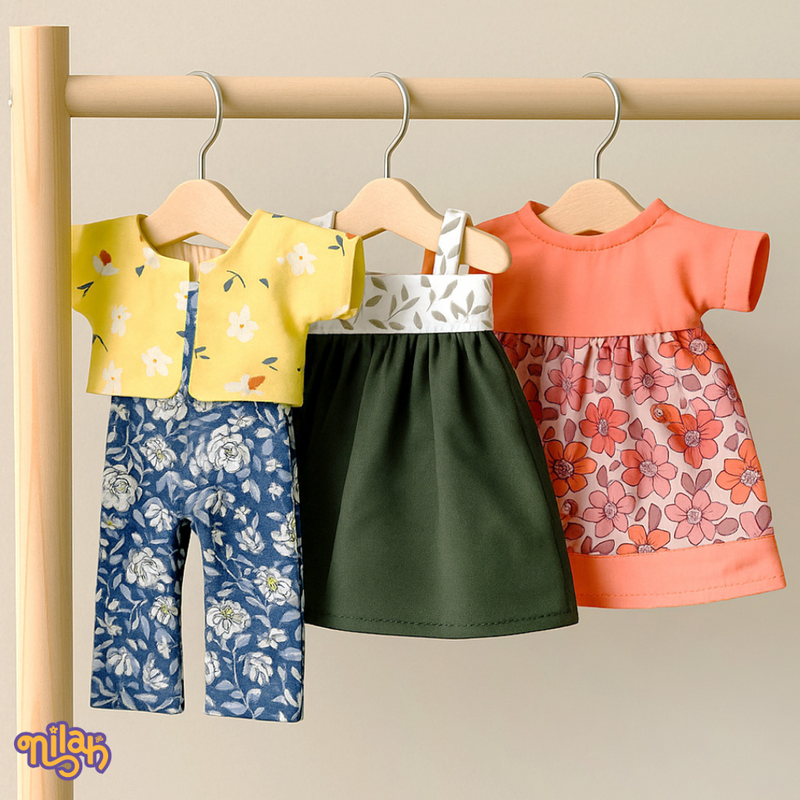 Set of 3- NM - High Waist Dress, Dungree & Baby Doll Dress