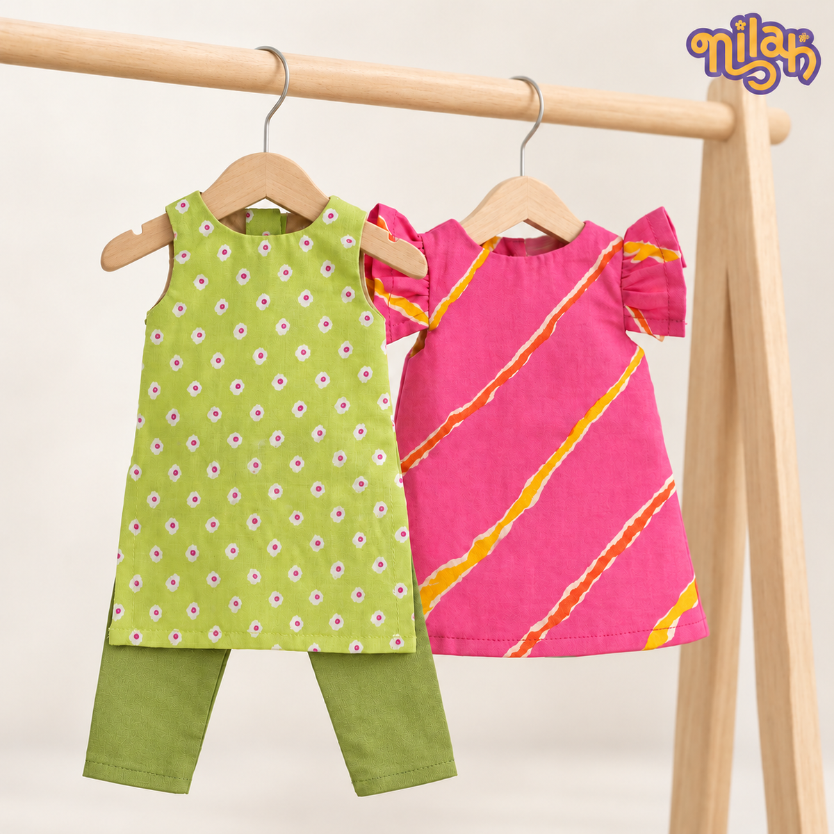 Nilah Diwali Bundle– Handmade Soft Doll | Safe, Washable, ISI-Certified Fabric Dolls | 12" | Gift for Diwali