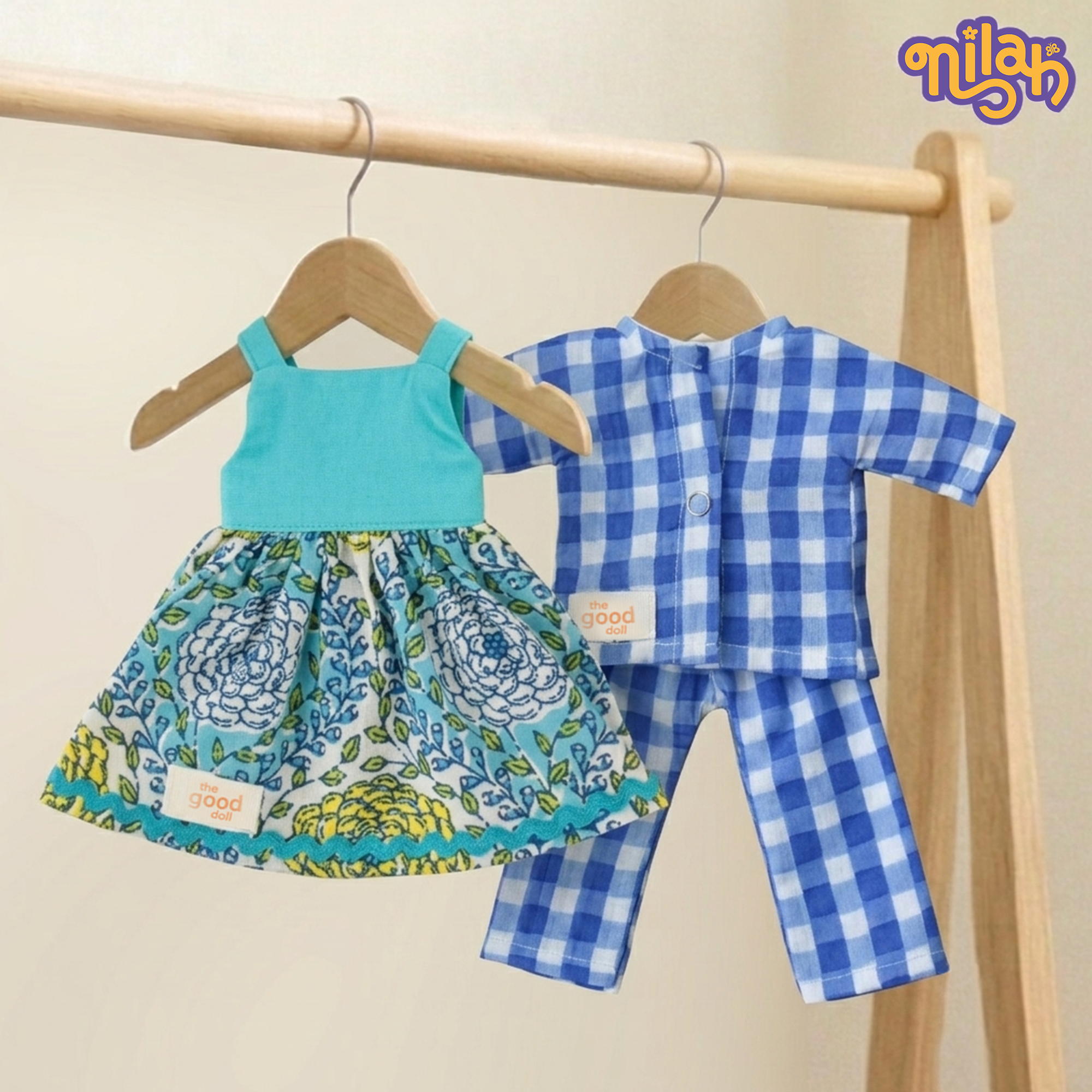Handmade Doll Dress Set – Mira & Malar