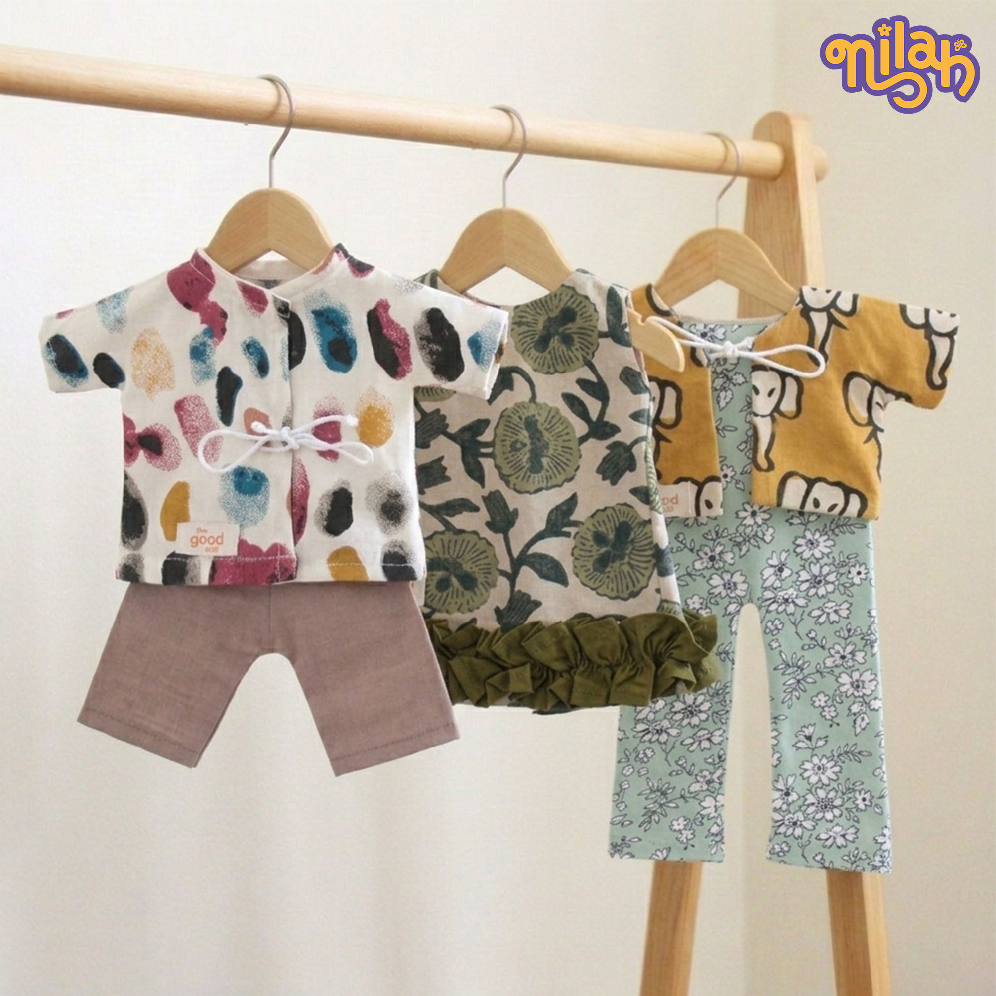Doll Dress Set (Pack of 3) - Nilah & Malai pack for a sleepover