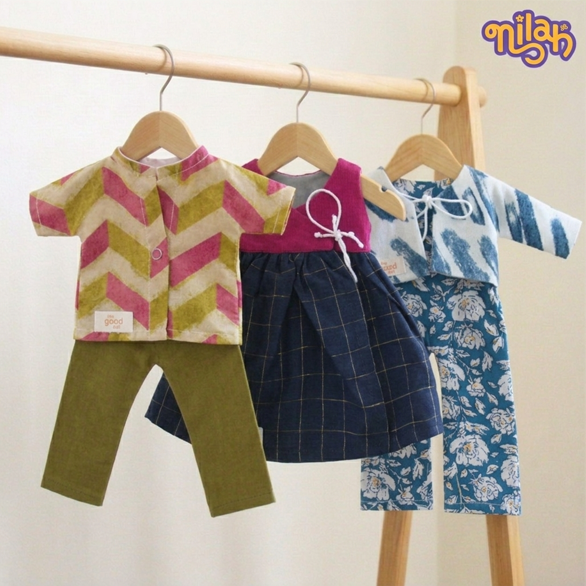 Doll Dress Set (Pack of 3) - Nilah & Malai pack for a sleepover
