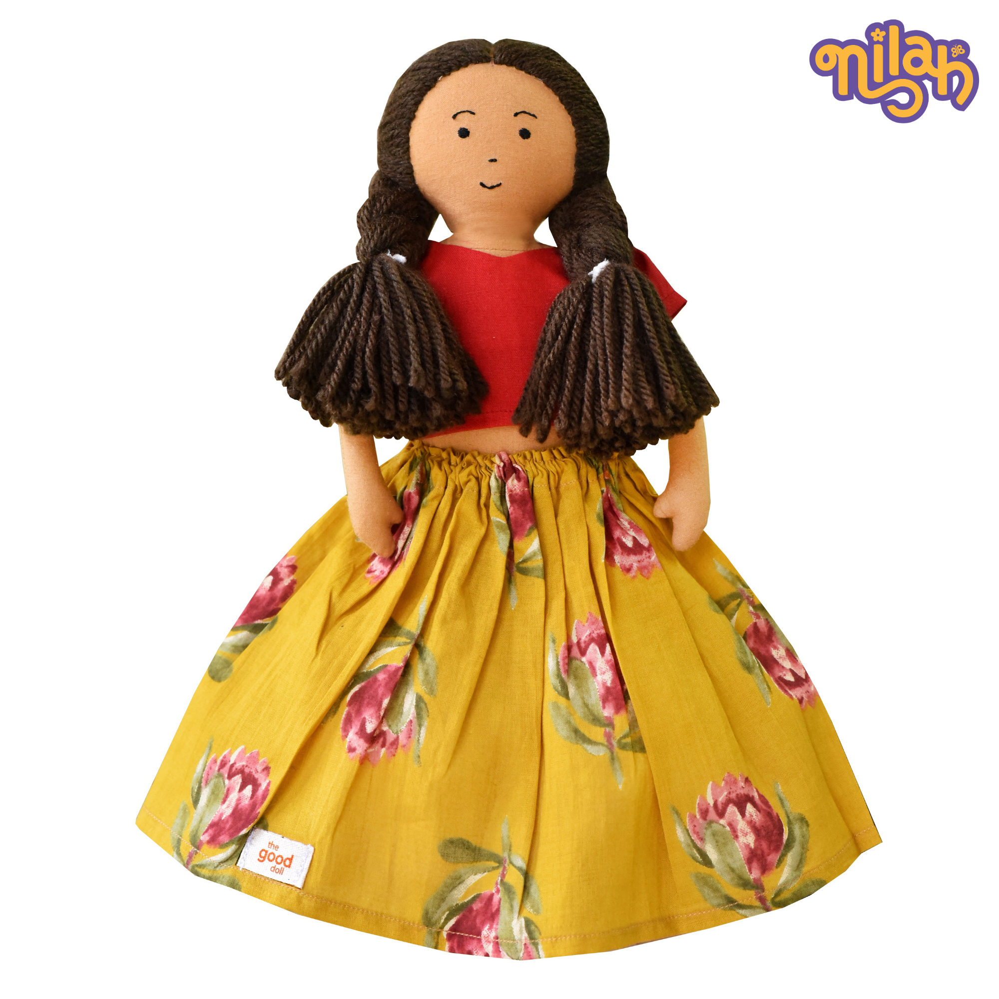 Nilah swinging in her backyard