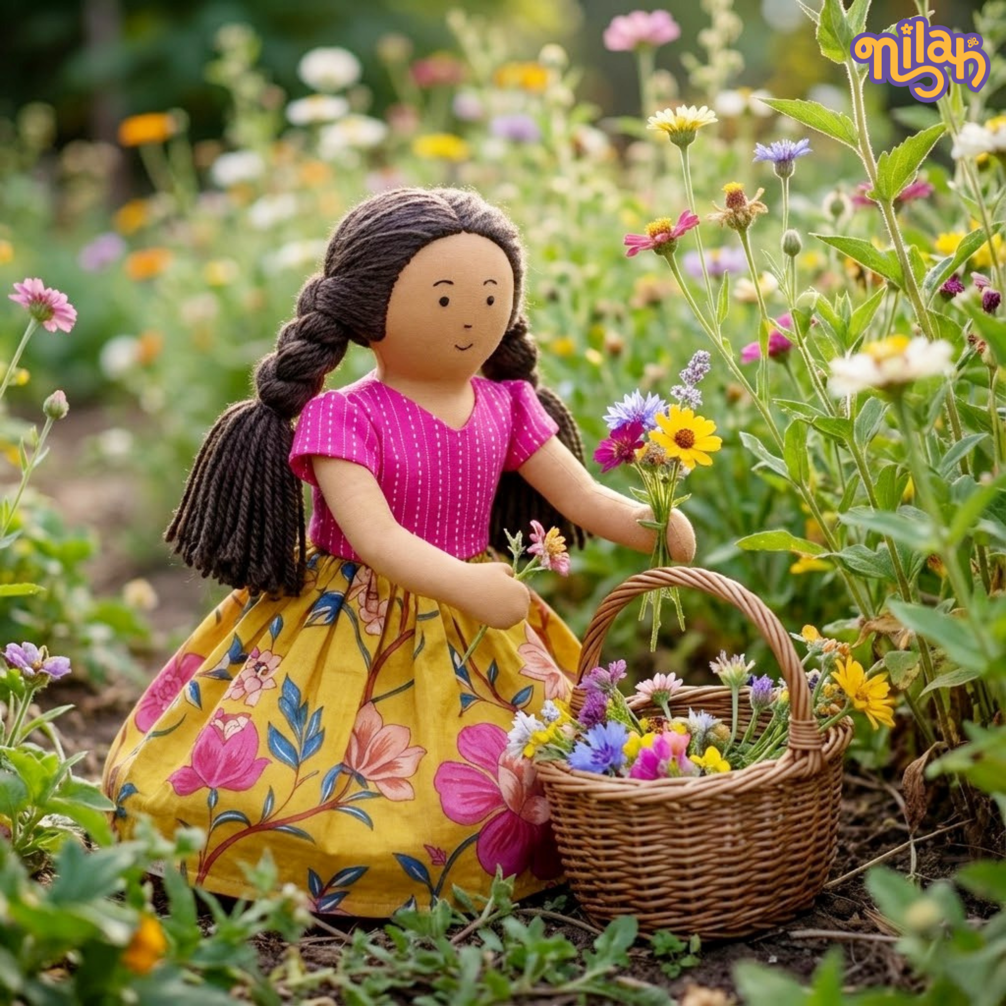 Nilah makes a flower crown