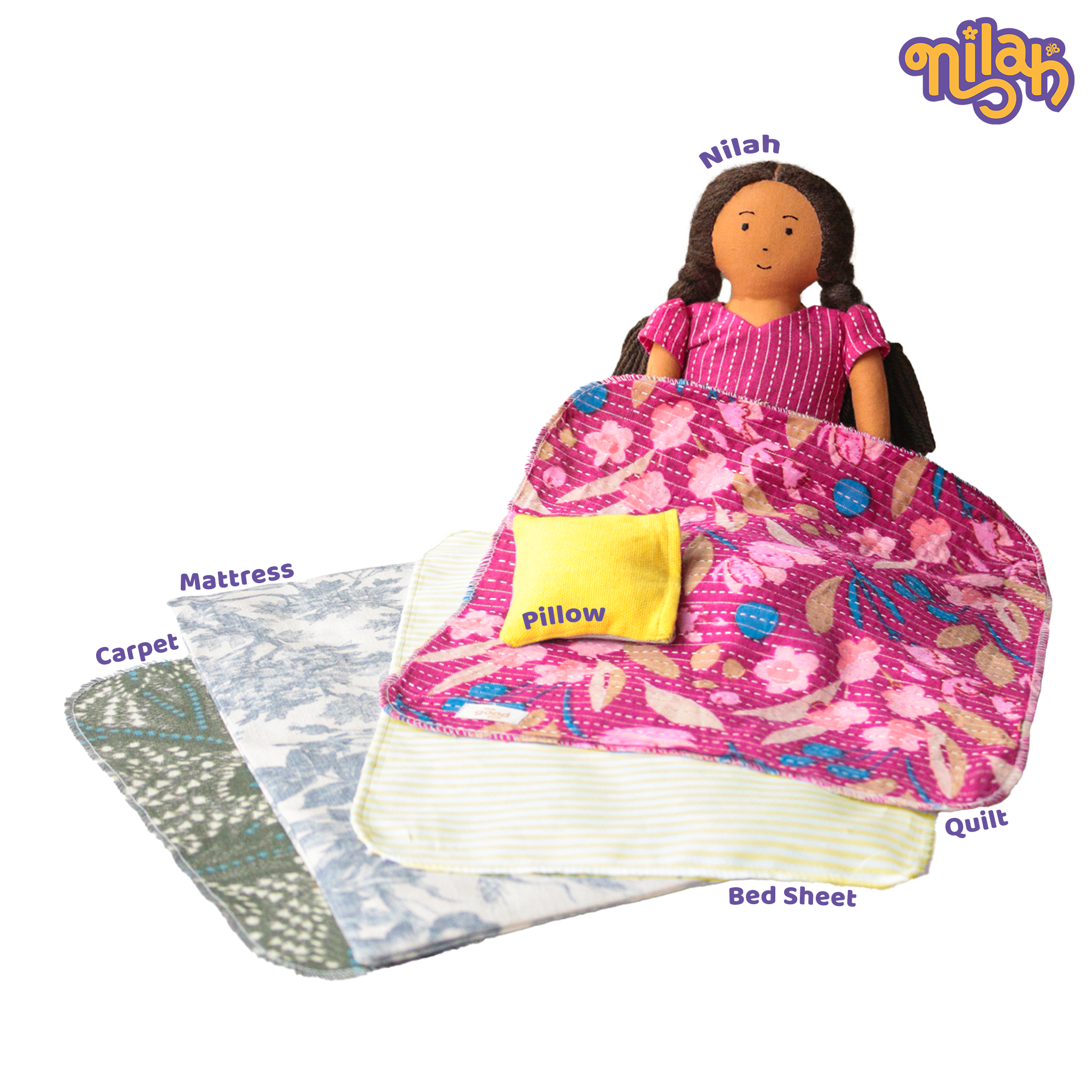 Nilah inside her cozy bed