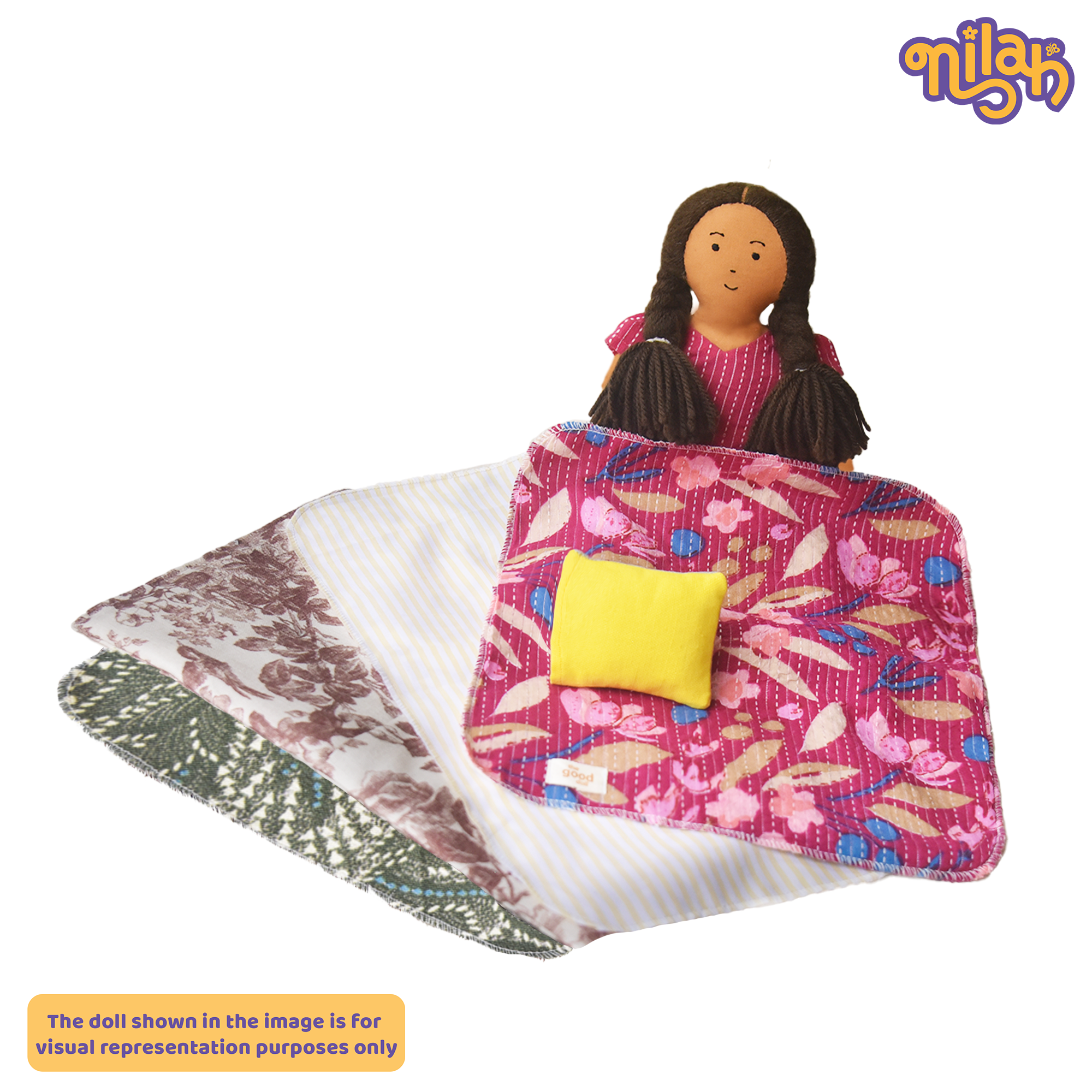 Doll Cozy Bed – Handmade Accessory for Soft Dolls