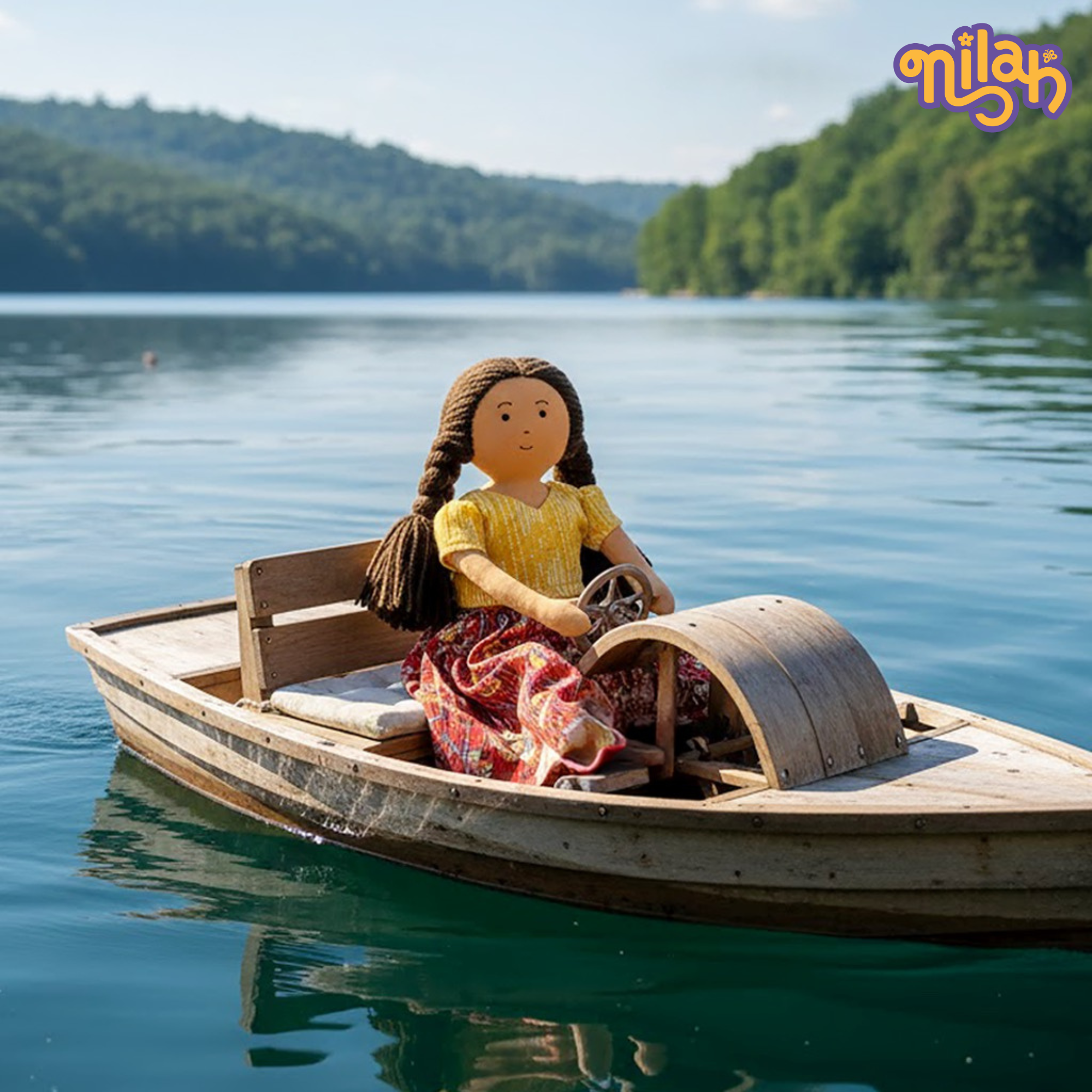 Nilah boating in the Nilacombai lake
