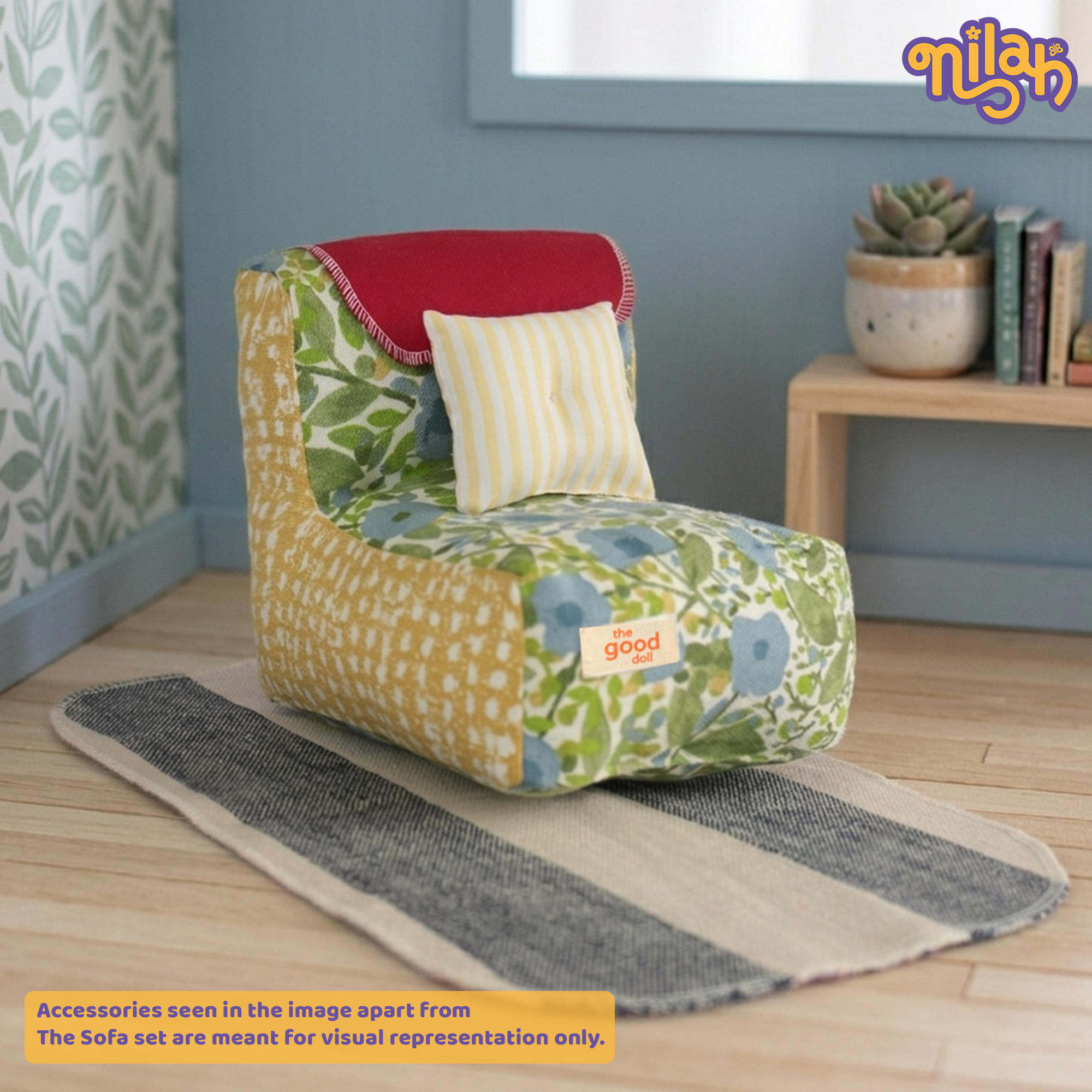 Doll Sofa Set – Handmade Furniture Accessory for Soft Dolls