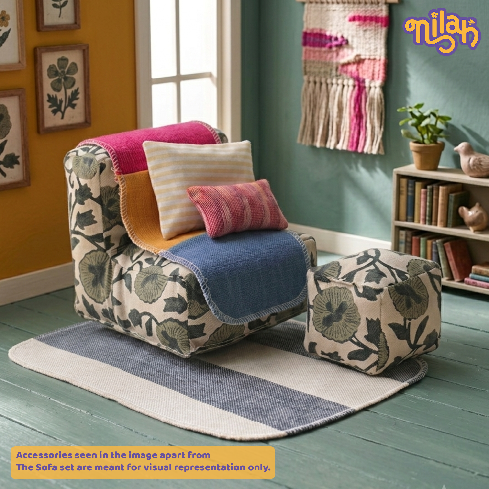 Doll Sofa Set – Handmade Furniture Accessory for Soft Dolls