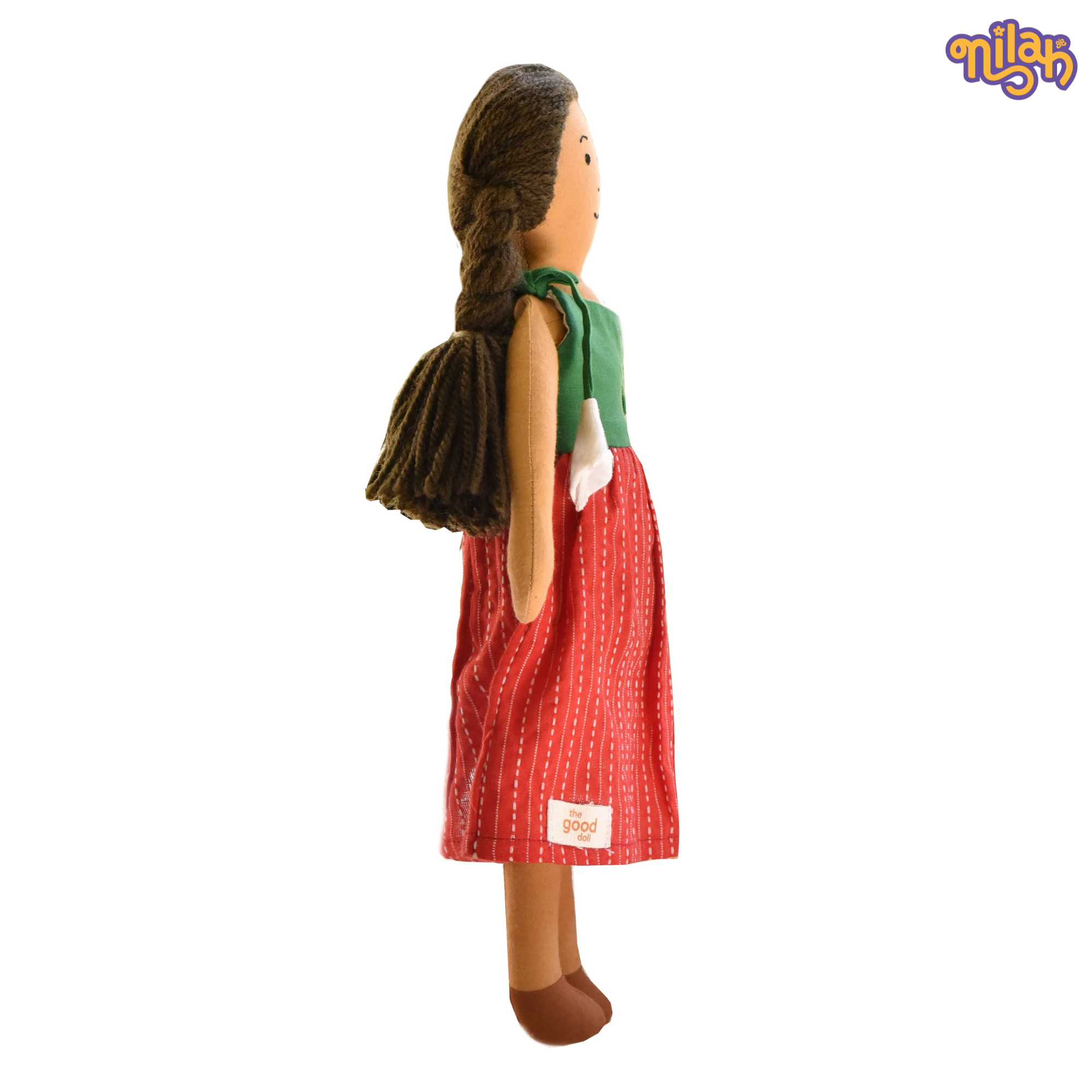 Nilah snuggling into her Christmas quilt & pillow