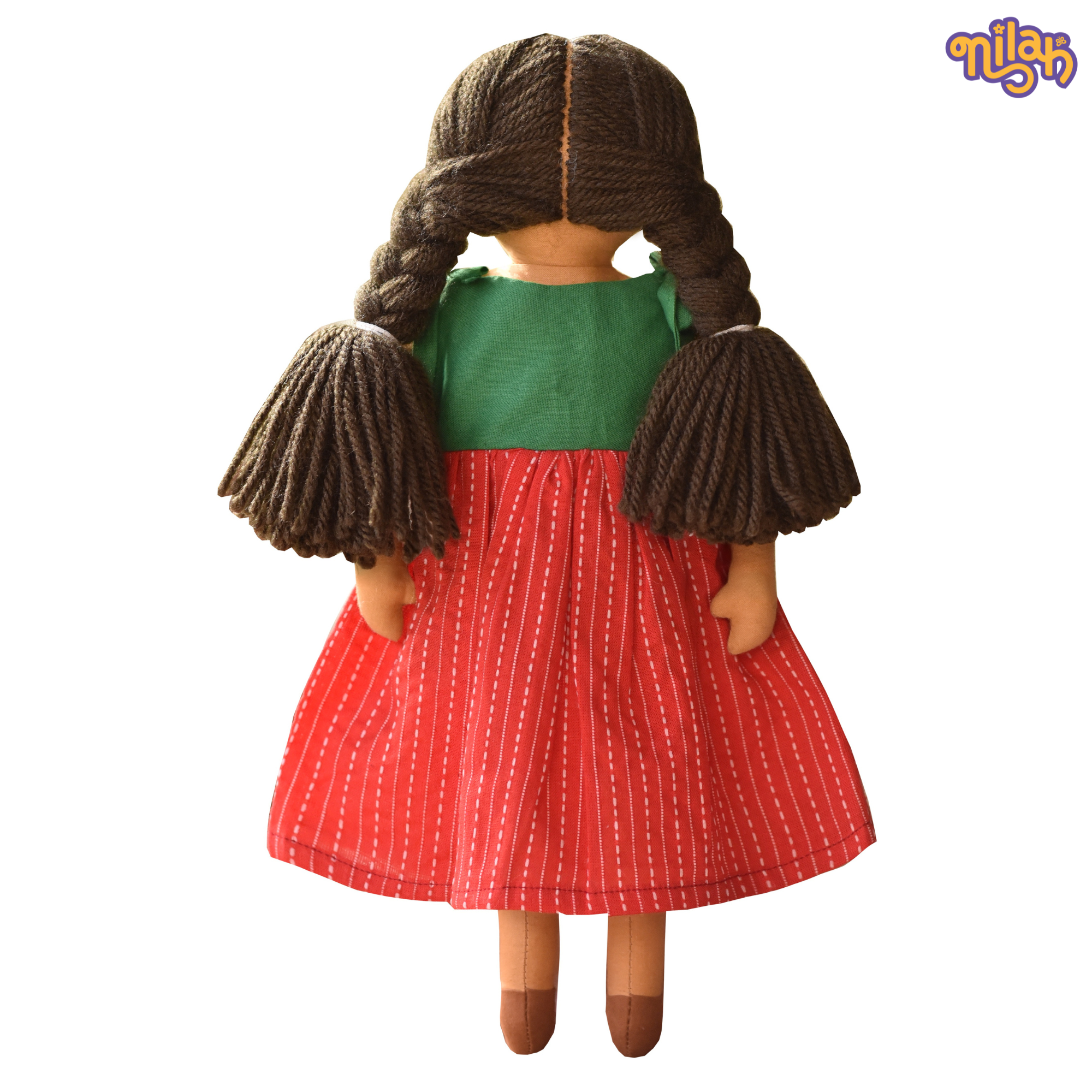 Nilah snuggling into her Christmas quilt & pillow