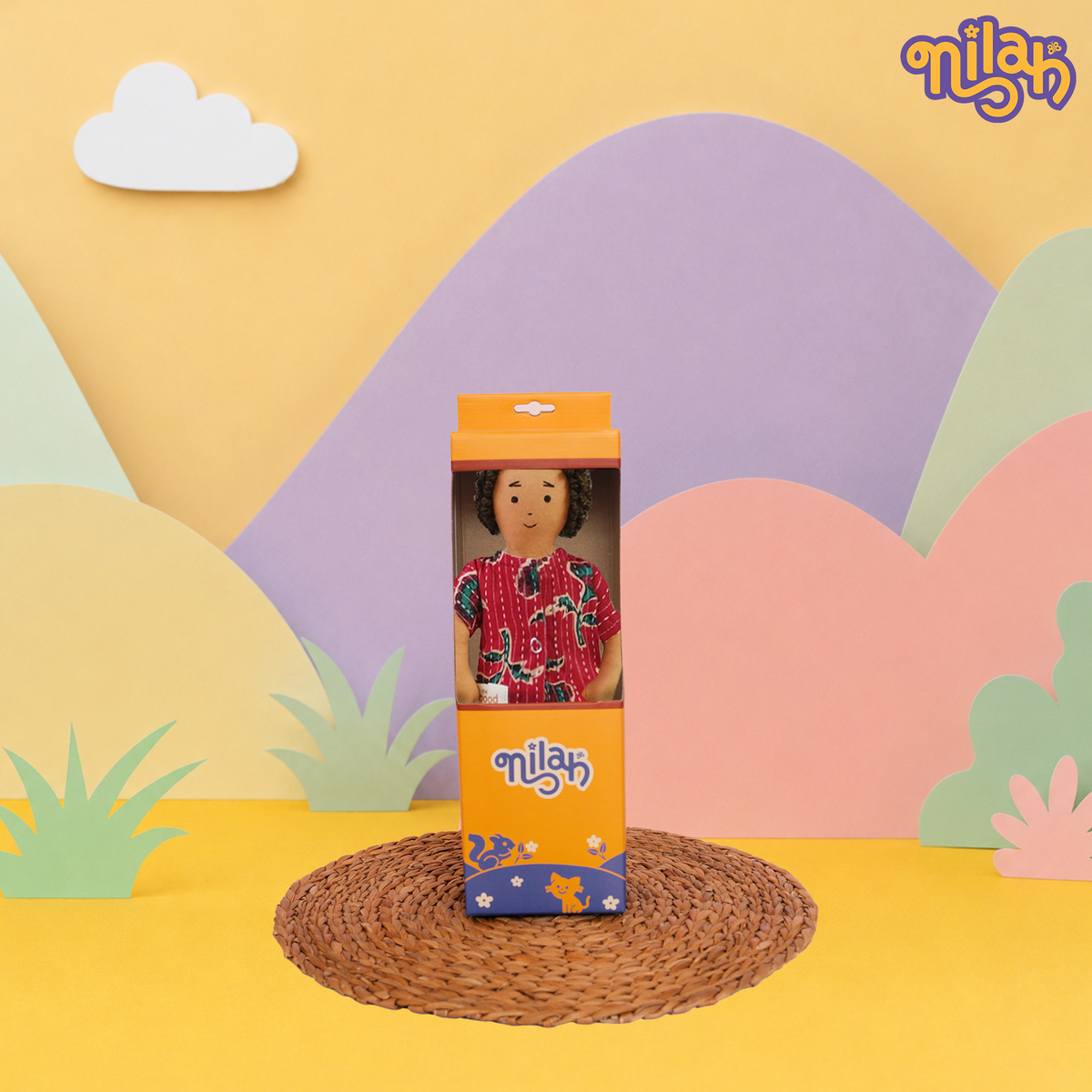 Raagu – Handmade Soft Doll for Kids in Red Shirt and Yellow Shorts Set