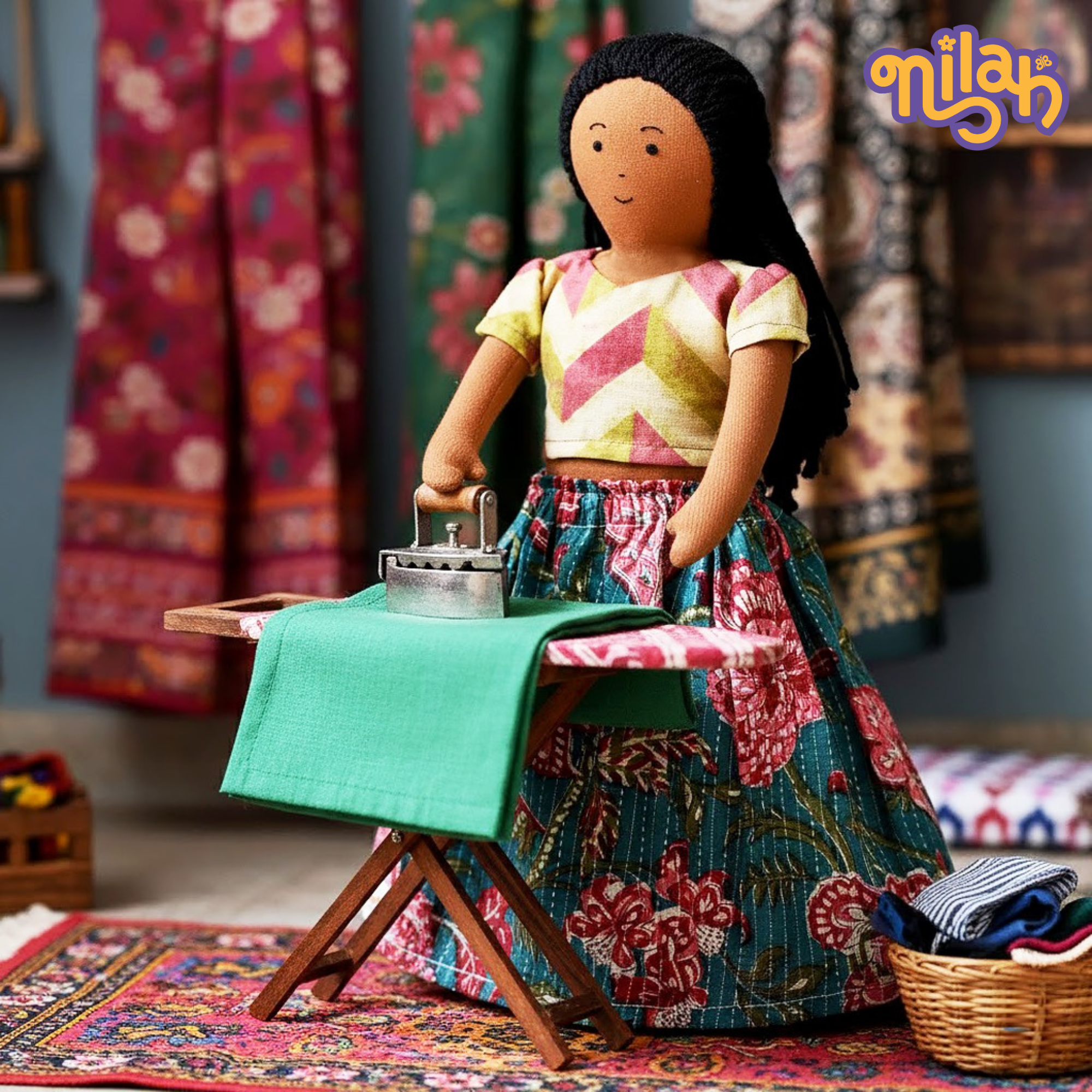 Malai doing her part of the Sunday family chores