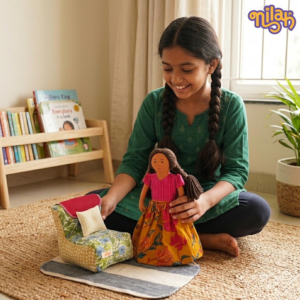 Doll Sofa Set – Handmade Furniture Accessory for Soft Dolls