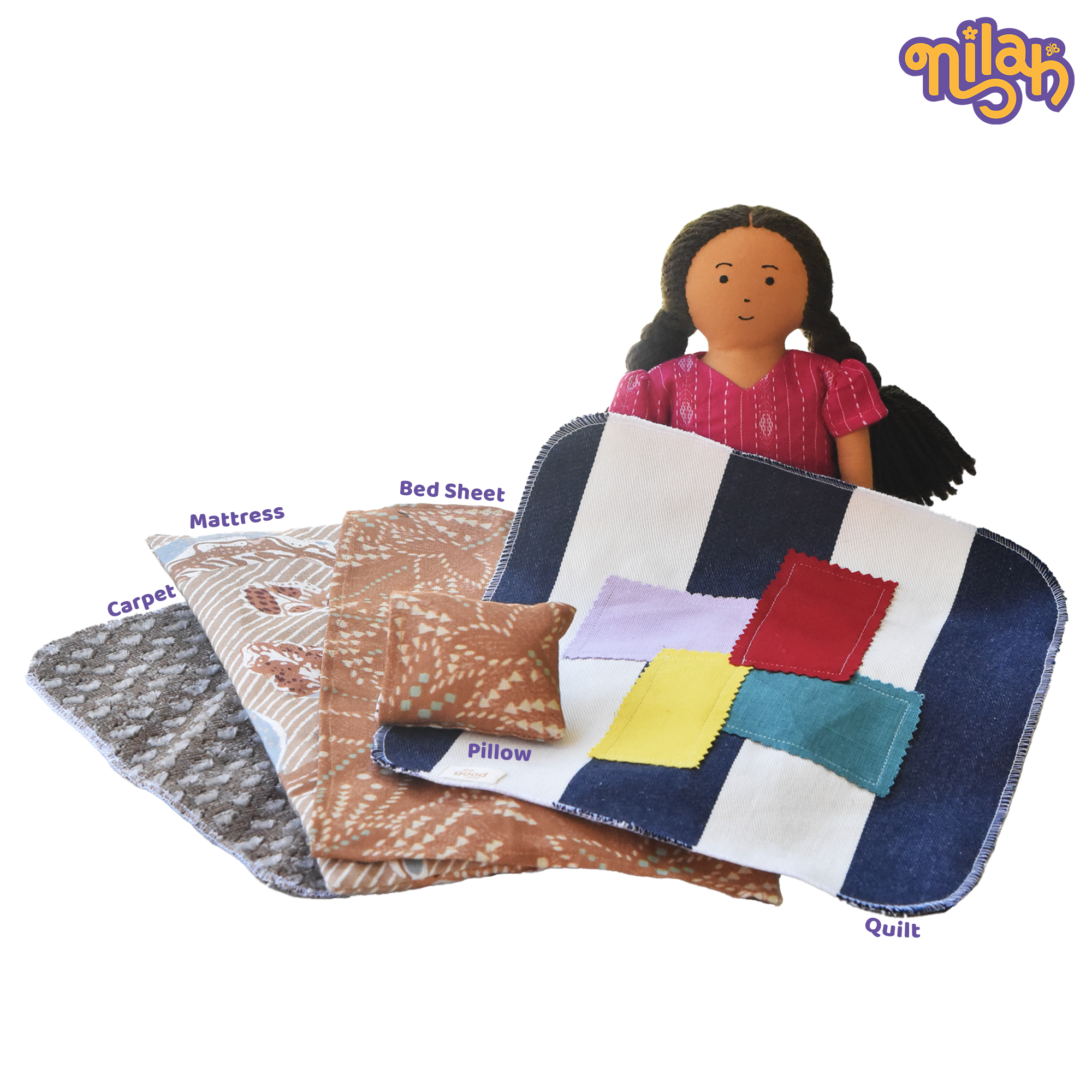 Nilah inside her cozy bed