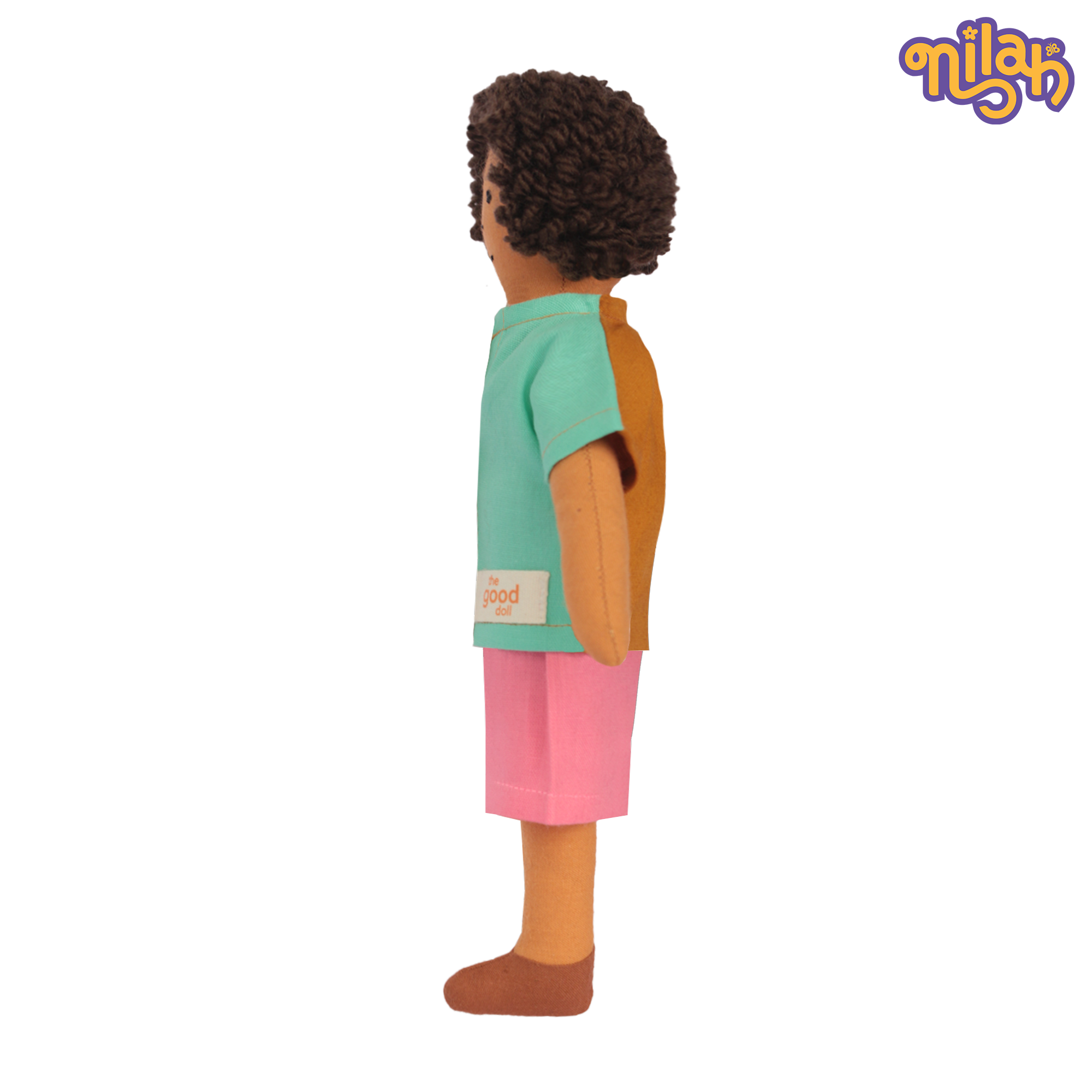 Raagu – Handmade Soft Doll for Kids in Dino Shirt & Pink Shorts