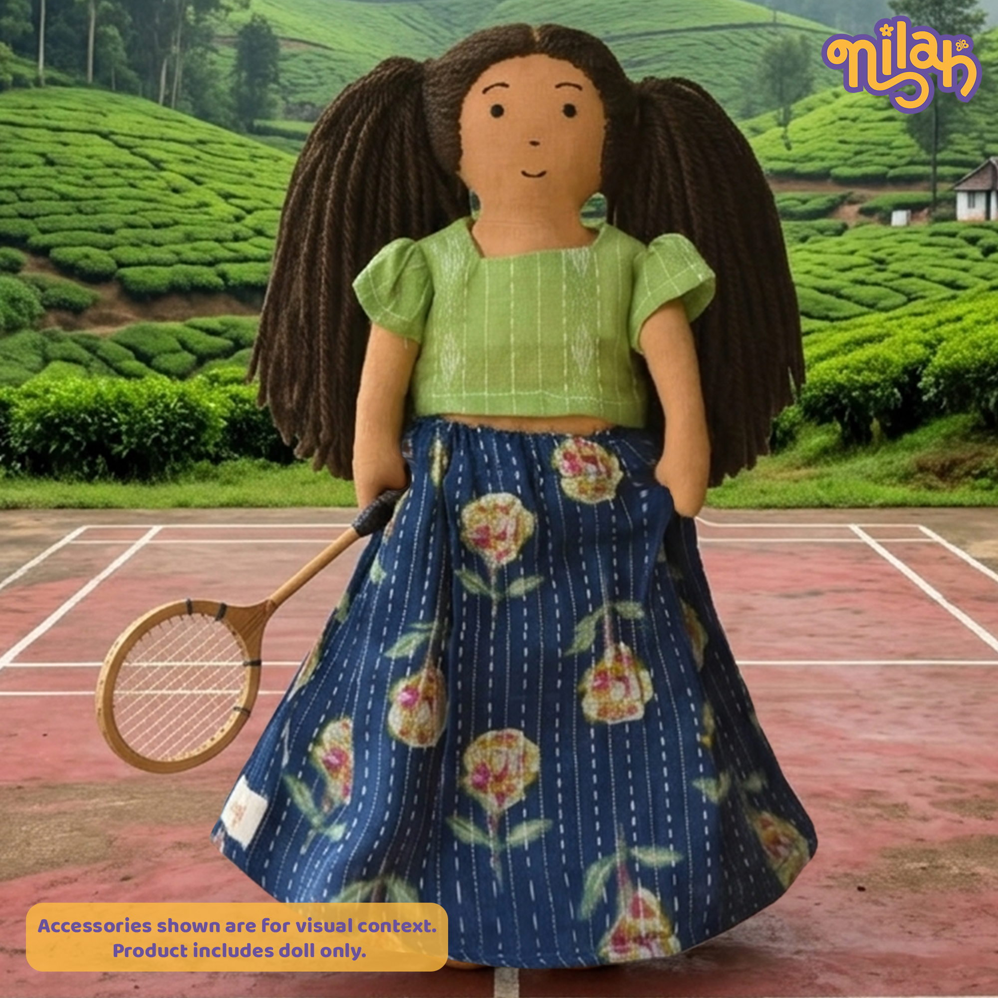 Mira playing badminton