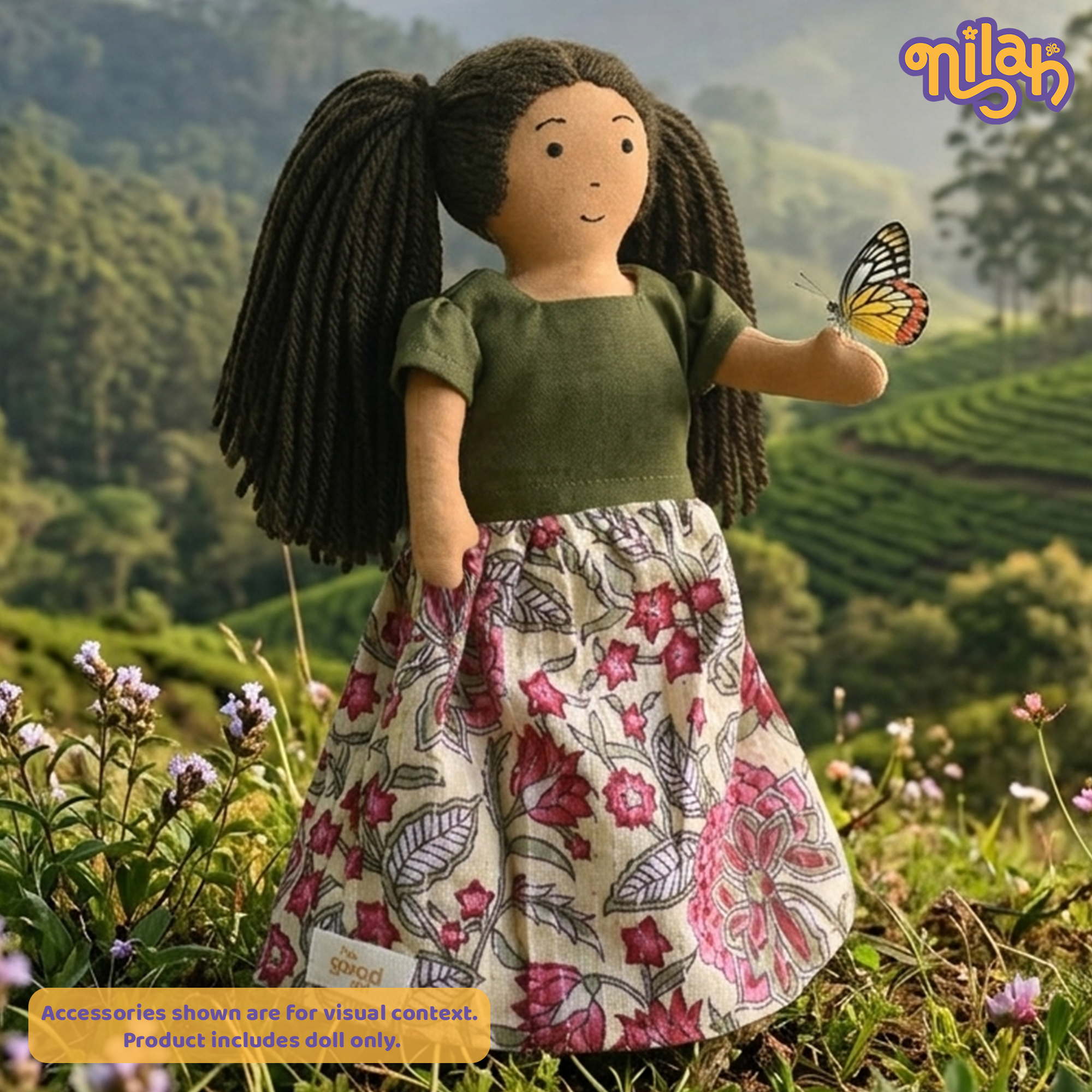 Mira befriends a butterfly