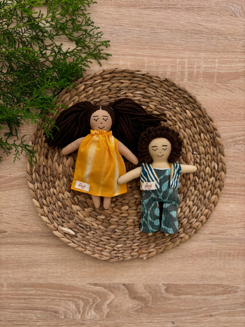 Fabric Dolls, Set of 2,  Gopal & Misty