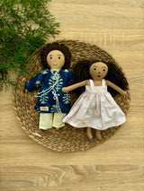 Fabric Dolls, Set of 2,  Azan & Garima