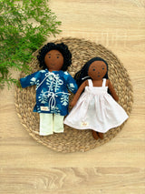 Fabric Dolls, Set of 2,  Azan & Garima