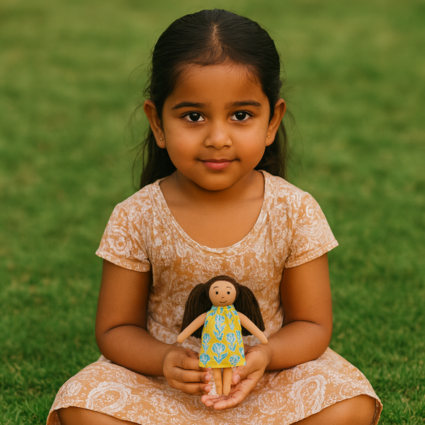 Mira - Nilah’s Younger Sister in a Green Baby Dress