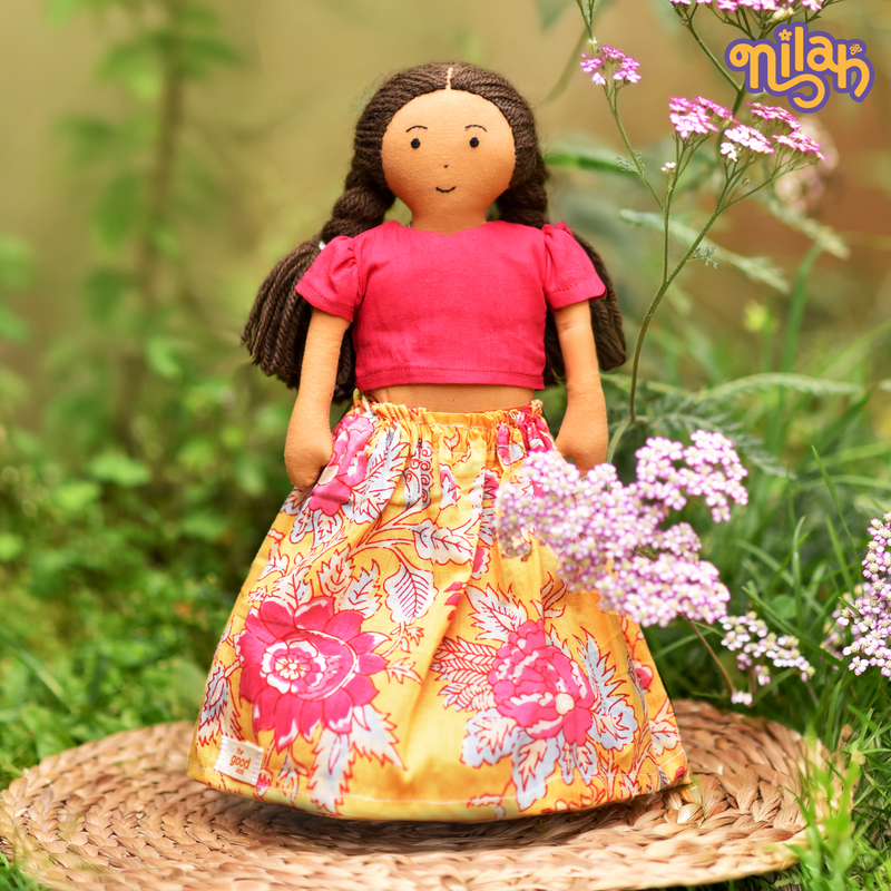 Nilah watering Appa’s garden