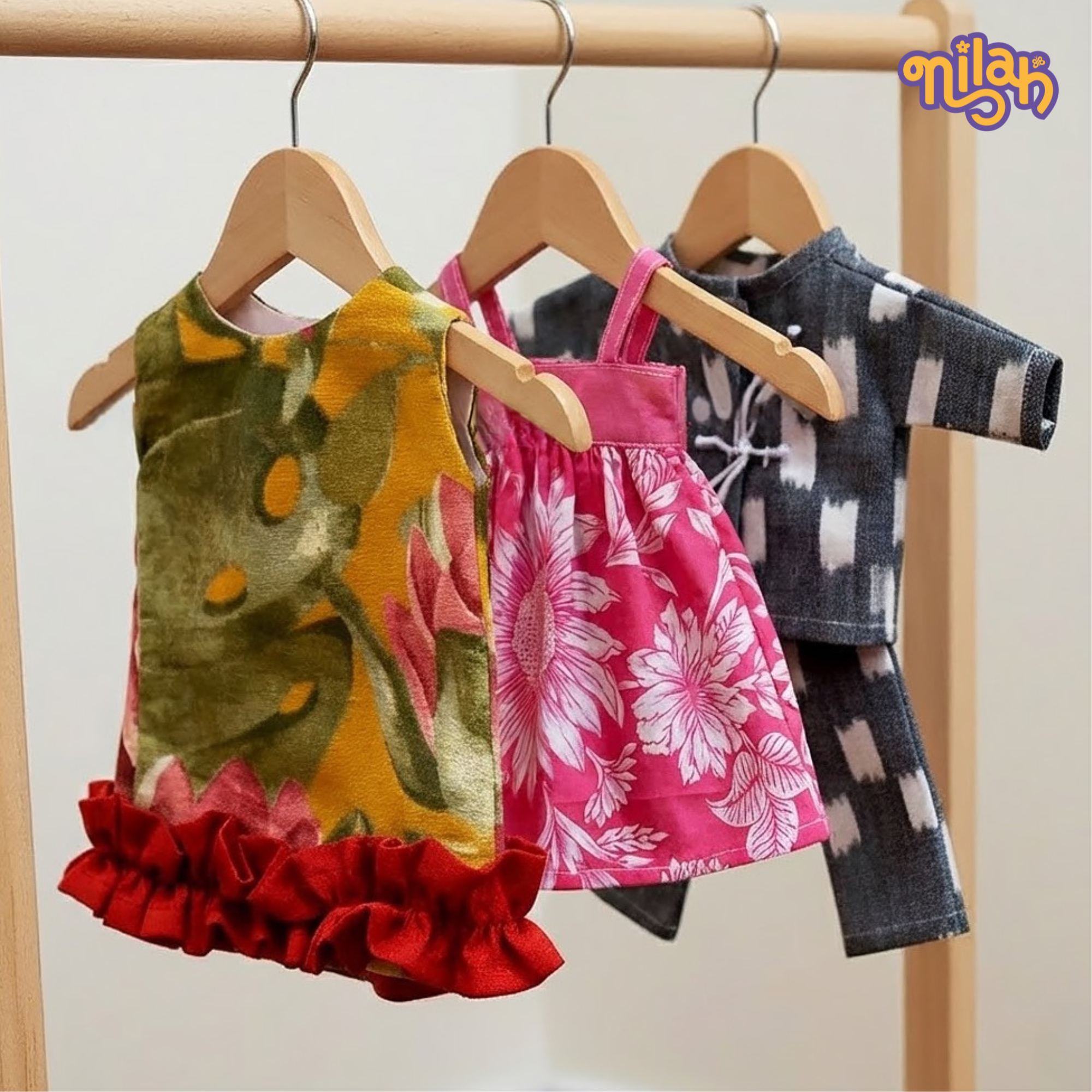 Set of 3 - Dress Nilah or Malai for school & play