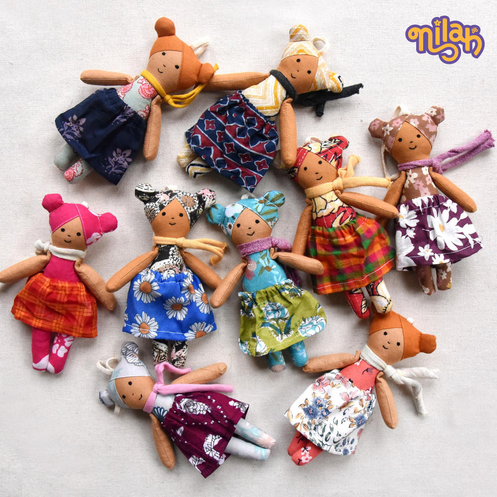 Child Rag Handmade Rag Doll for Kids – Soft Fabric Indian Doll (Nilah) | Safe for ...