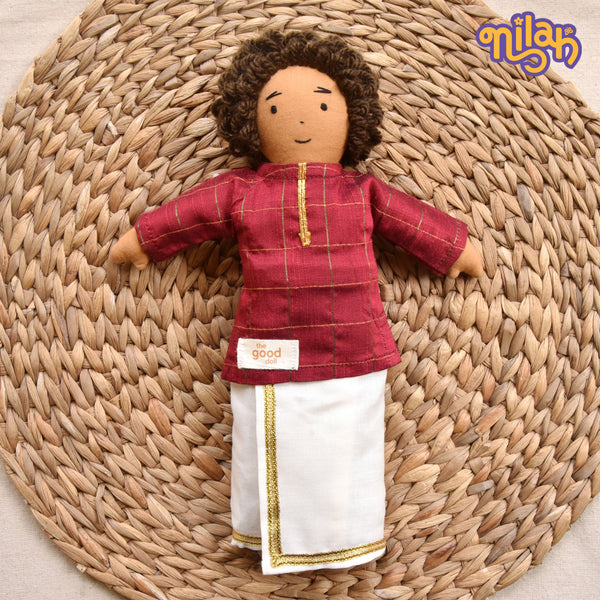 Raagu - Nilah’s younger brother in Maroon Kurta