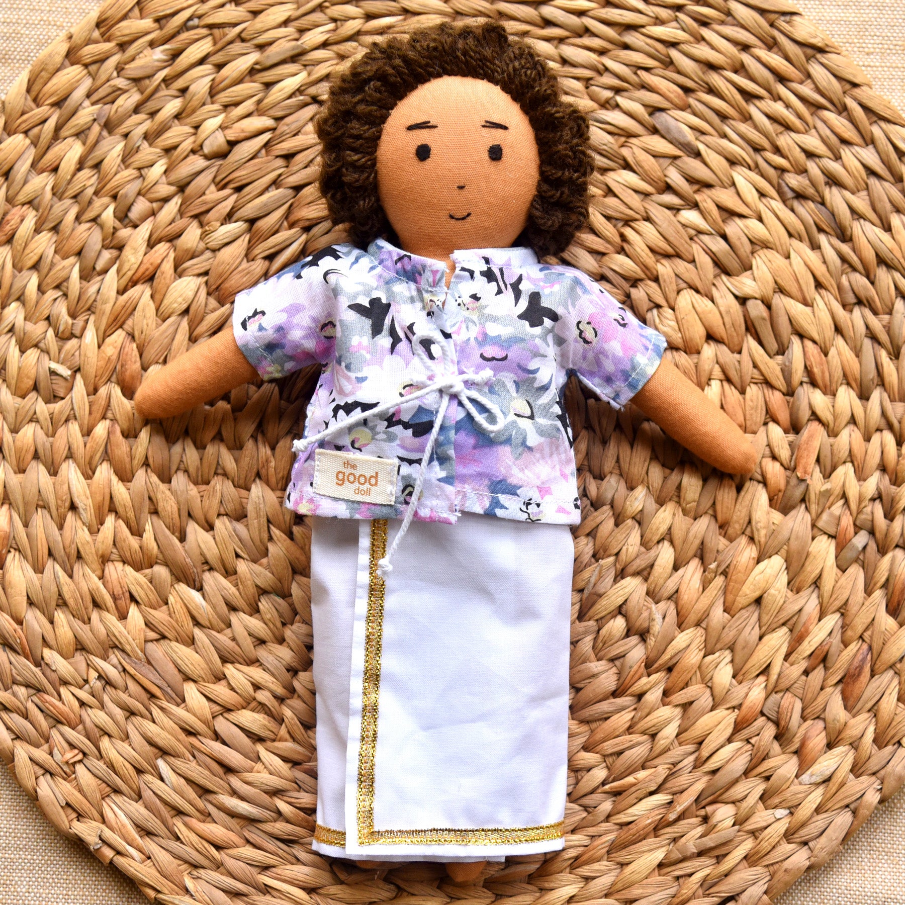 Raagu playing mischief with festival flowers