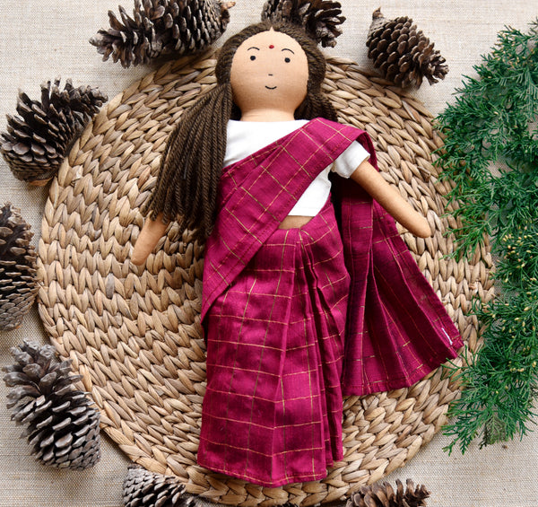 Nilah's Amma in Pink Checks Saree