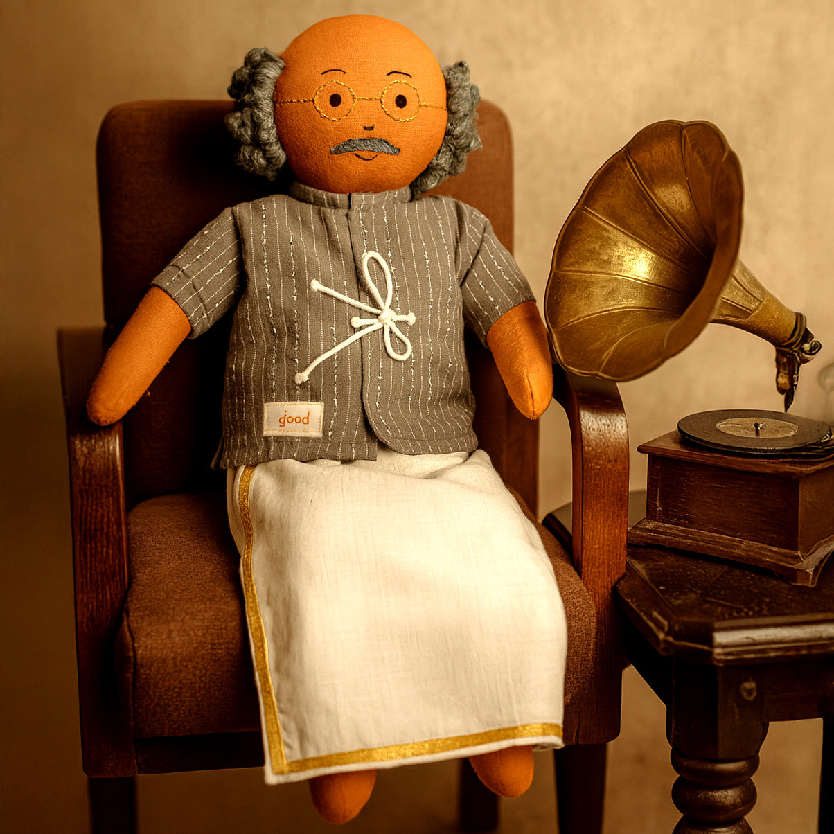 Thatha listening to classical music