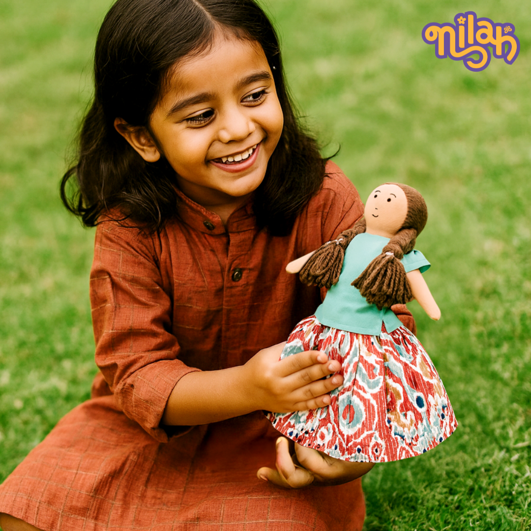 Nilah sitting in her front yard