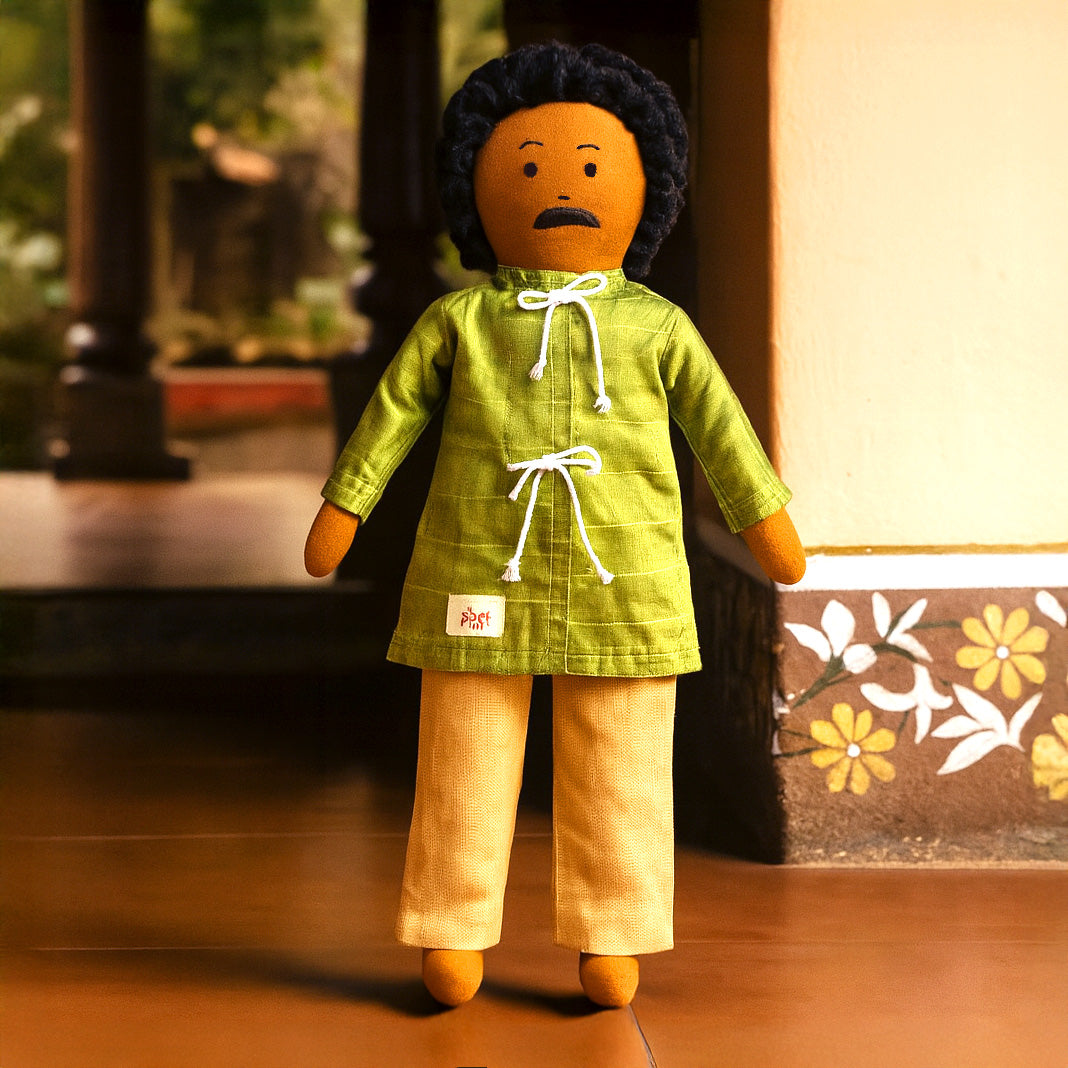 Appa working in his courtyard