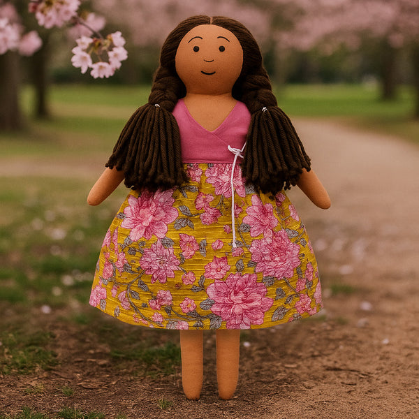 Nilah in a Long Wrap Dress