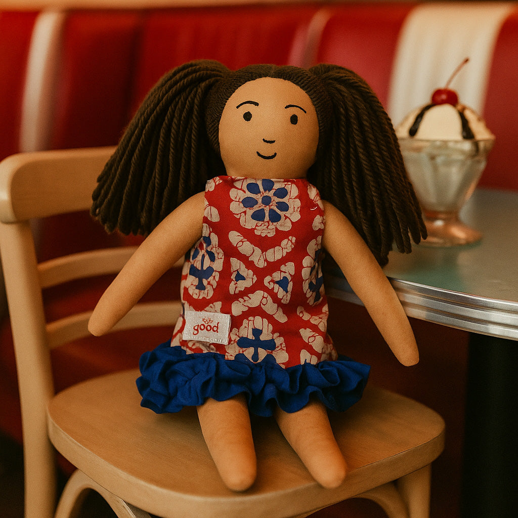 Mira eating her  ice cream