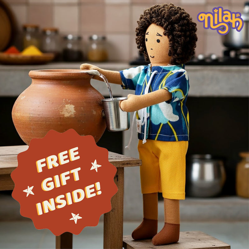 Raagu quenching his thirst