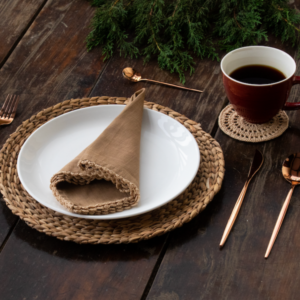 Set of 4 Coasters and Set of 4 Table Napkins, Ananya